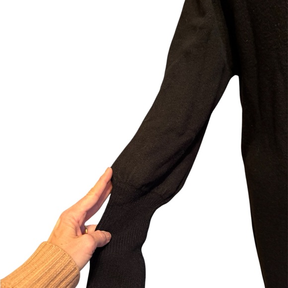 NWT J.Crew Size S Zip Cowel neck sweater-dress in Supersoft yarn Black - Picture 8 of 12